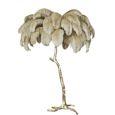 Luminaria Ostrich Feather Standing Lamp