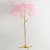 Luminaria Ostrich Feather Standing Lamp