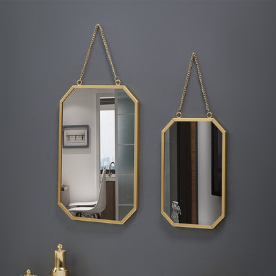 Classic Octagonal Mirror with Hanging Chain