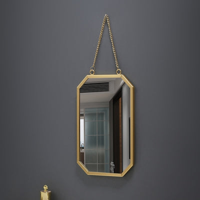 Classic Octagonal Mirror with Hanging Chain