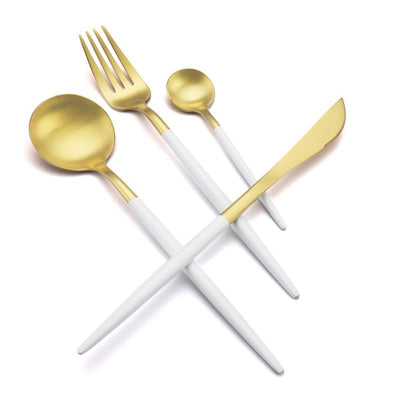 Two-Tone GoldCutlery Set