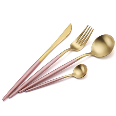 Two-Tone GoldCutlery Set